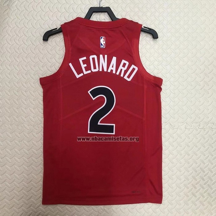 Camiseta Toronto Raptors Kawhi Leonard NO 2 Icon 2022-23 Rojo